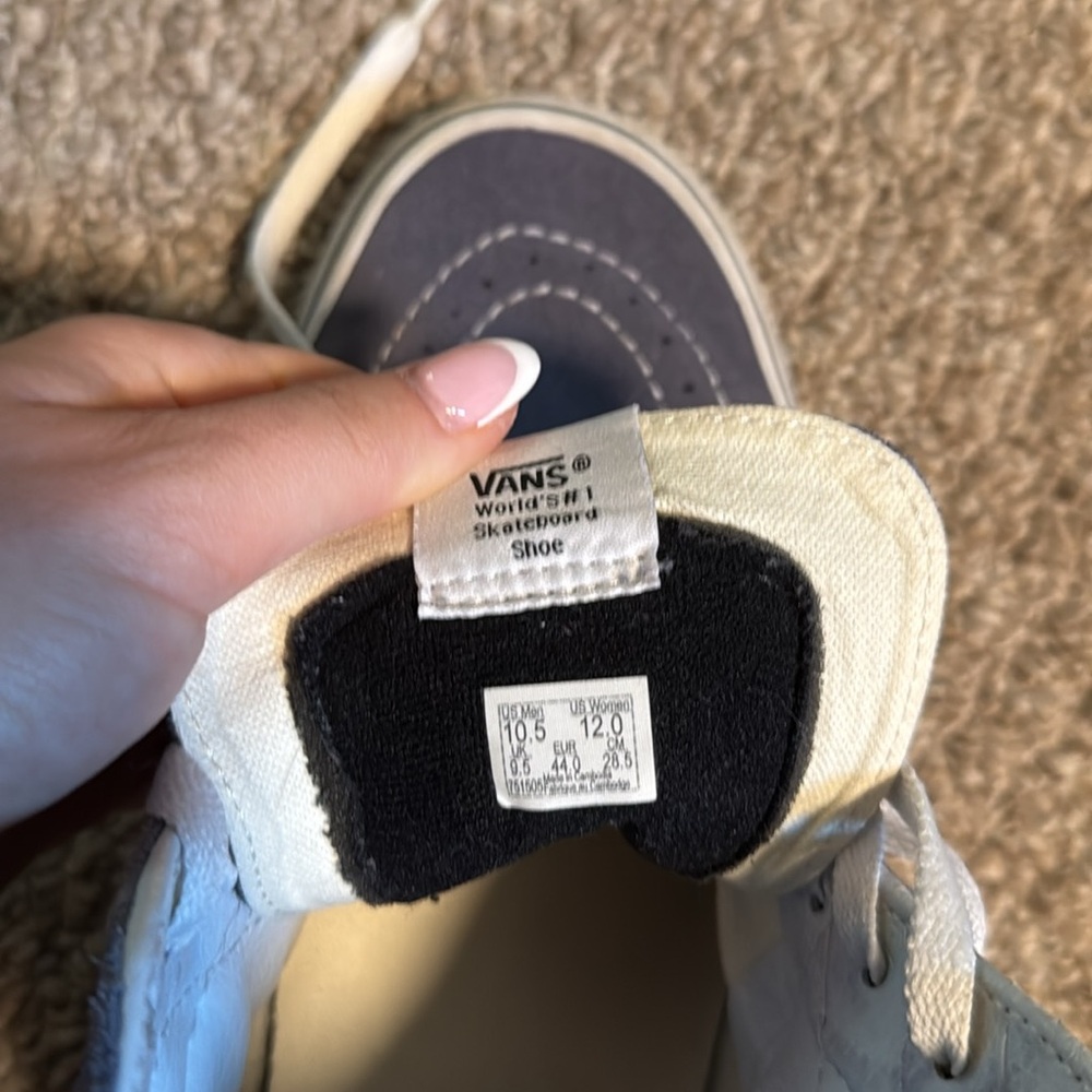 Vans High-Top Sneakers in Black and White - Picture 6 of 6